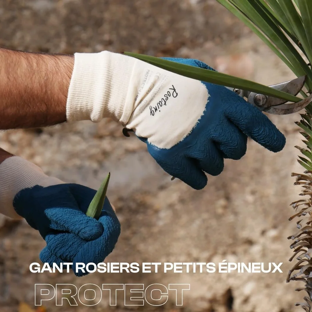 Rostaing PROTECT-IT09 Gants Jardinage des Rosiers et Petits Épineux Nieperméable Latex Épais Taille 09 rękawiczki, Vert Bleu, 9
