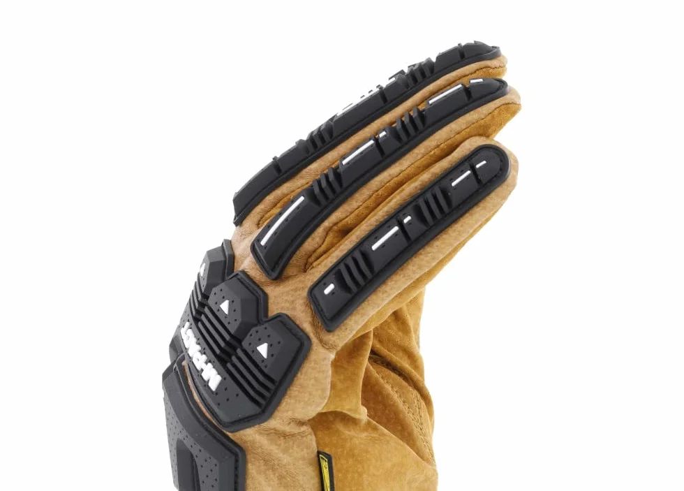 Mechanix Wear: Durahide M-Pact Driver F9-360 skórzane rękawice robocze: dookoła A9 odporność na przecięcie, odporność na ścieranie, ochrona przed uderzeniami (XL, brązowe)