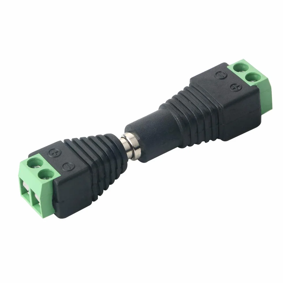 16 par Premium 5,5 x 2,1 mm złącze zasilania DC, 12 V / 24 V męski i żeński adapter zasilania DC, 2-pinowe złącze śrubowe DC, do taśmy LED kamery CCTV
