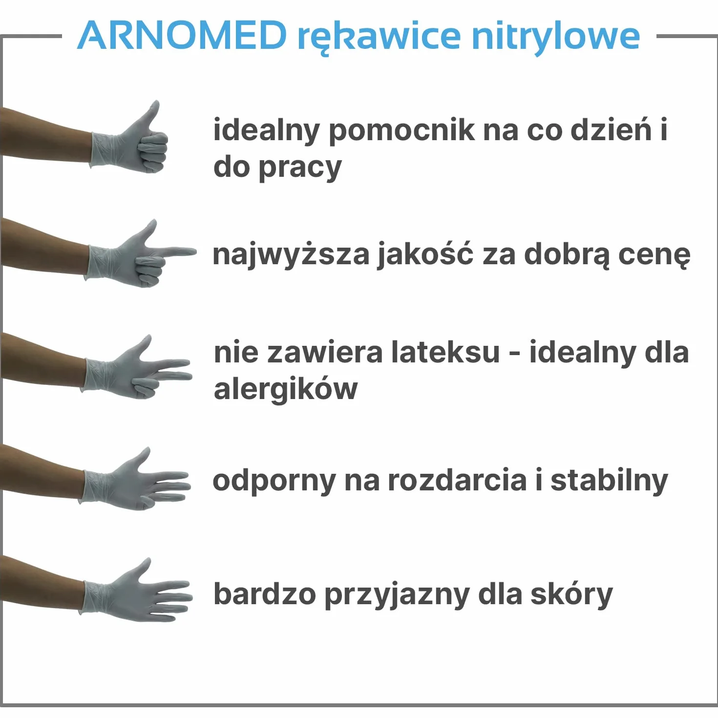 ARNOMED jednorazowe czarne rękawiczki, rozm. L, 100 sztuk/pudełko, bez talku i lateksu, rękawice nitrylowe, w rozm. S, M, L i XL