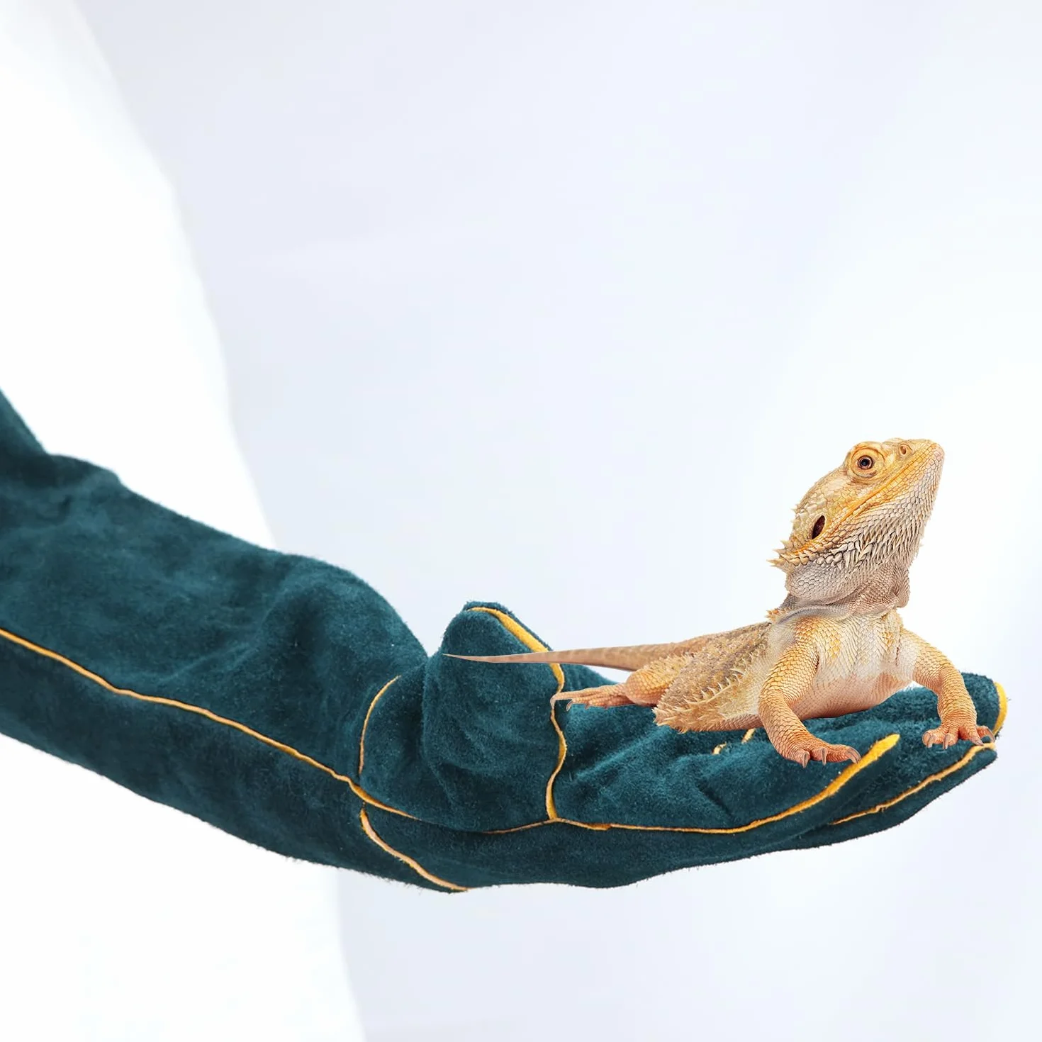 QWORK Rękawice zapobiegające gryzieniu 60 cm, odporne na przecięcie, rękawice ochronne z pełnym ramieniem, do kąpieli, ogrodnictwa, pielęgnacji, pielęgnacji zwierząt