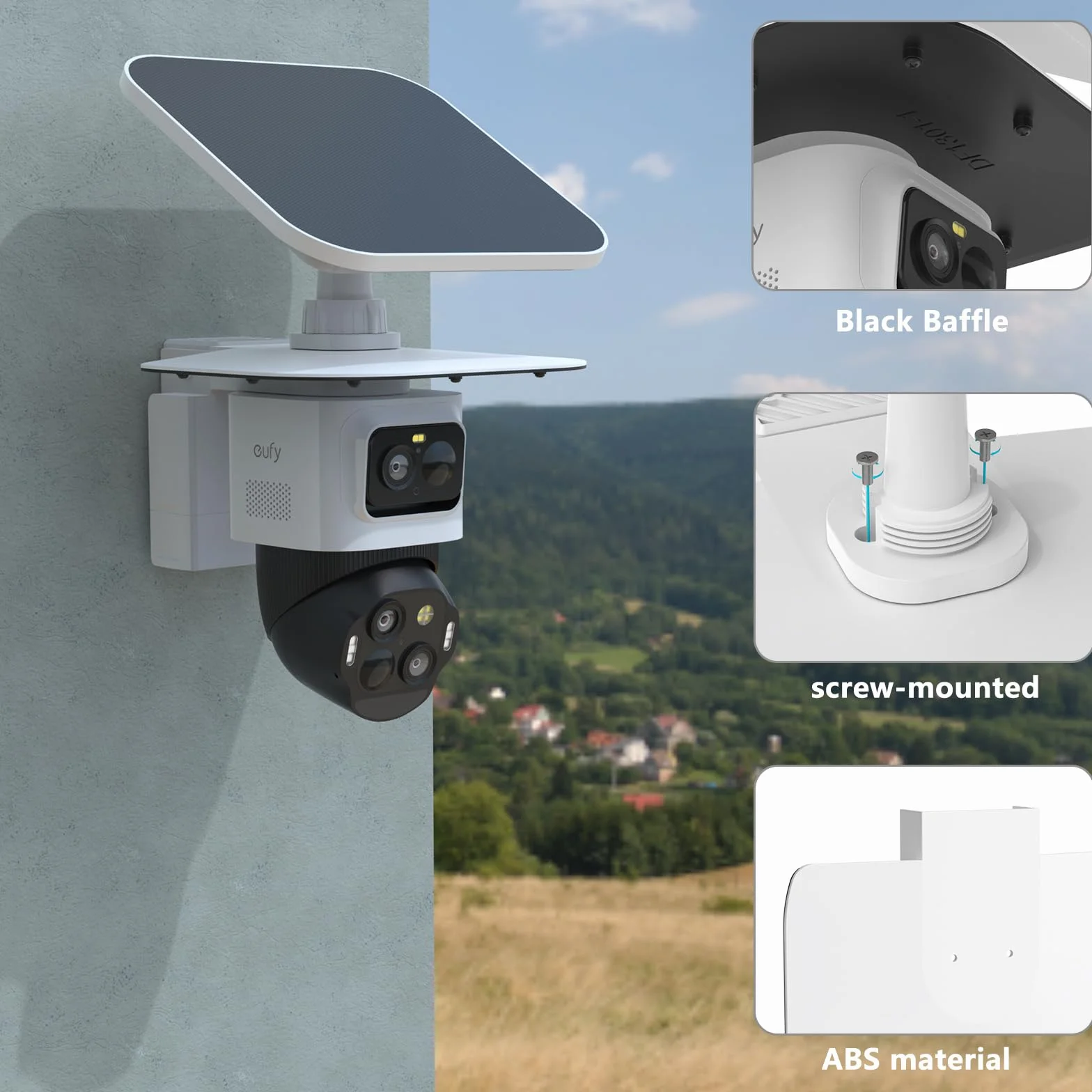 HOLACA Odporna na warunki atmosferyczne osłona kompatybilna z eufy Security eufyCam S4 (nie do S4 Max), akcesoria do kamer monitorujących zewnętrznych, osłona S4