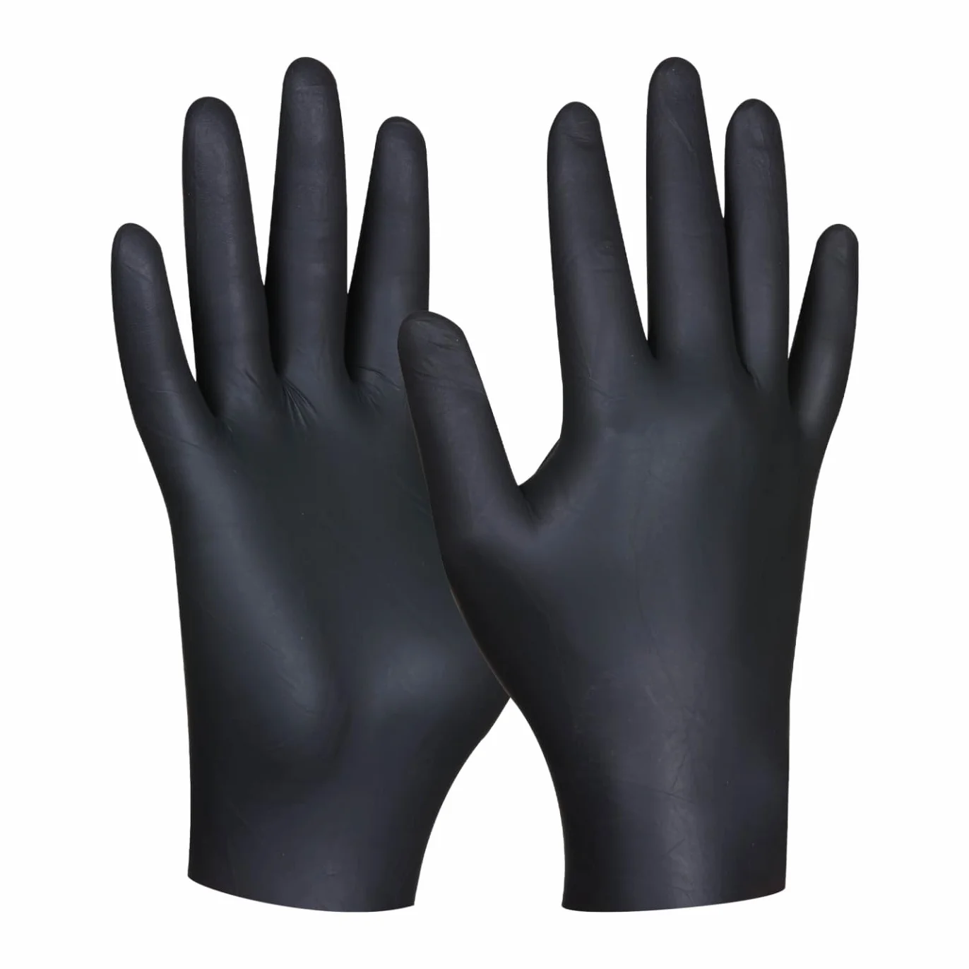 Gebol Black Nitril Ultra Strong bez talku, 80 sztuk, rozmiar M (rozm. 8), jednorazowe rękawiczki premium o idealnym dopasowaniu, wodoodporne, praktyczne rękawice nitrylowe, dla kobiet i mężczyzn,