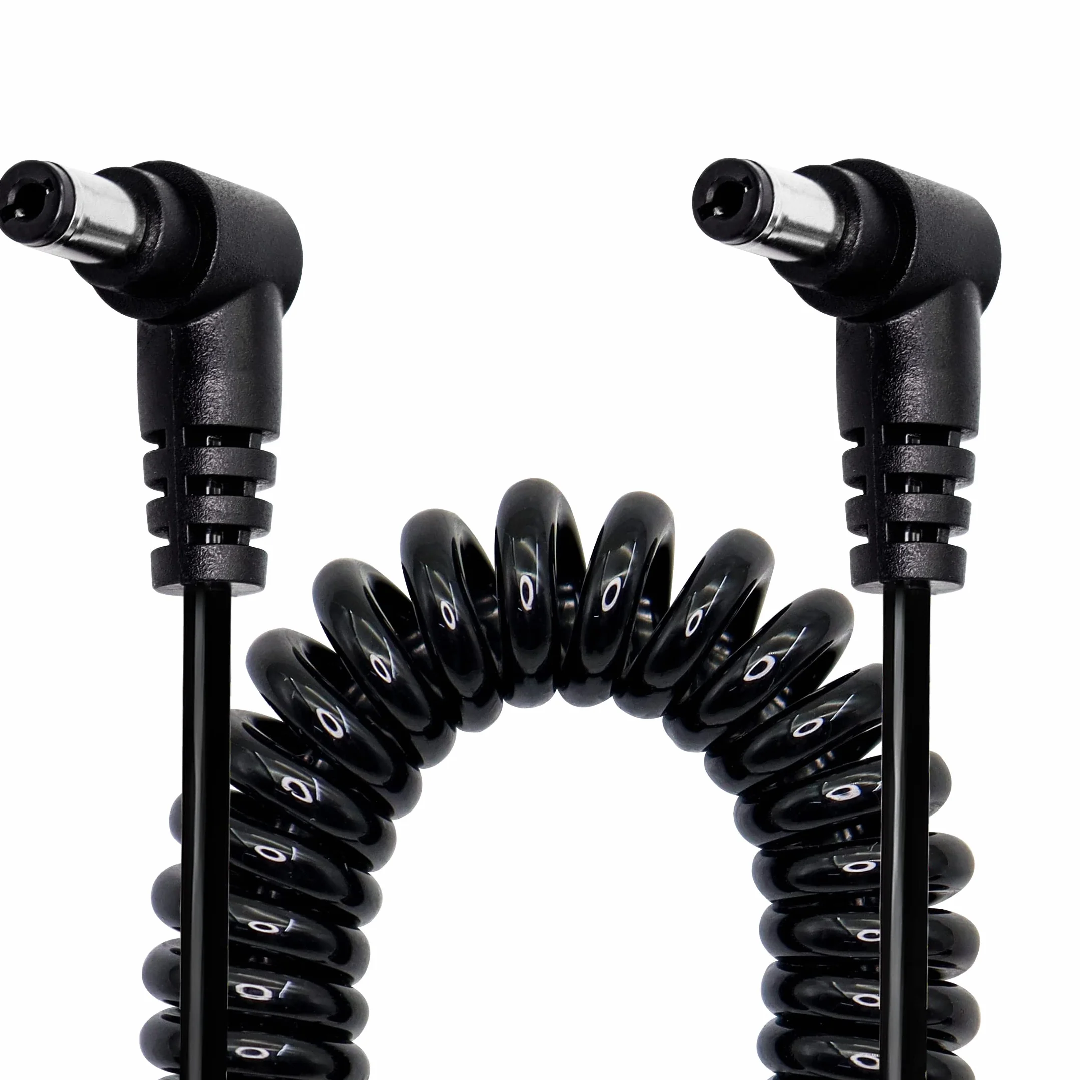 5,5 mm x 2,1 mm przedłużacz DC YACSEJAO 12 V DC kątowy zasilacz spiralny przedłużacz do kamer CCTV, kamer sieciowych IP, DVR i innych urządzeń