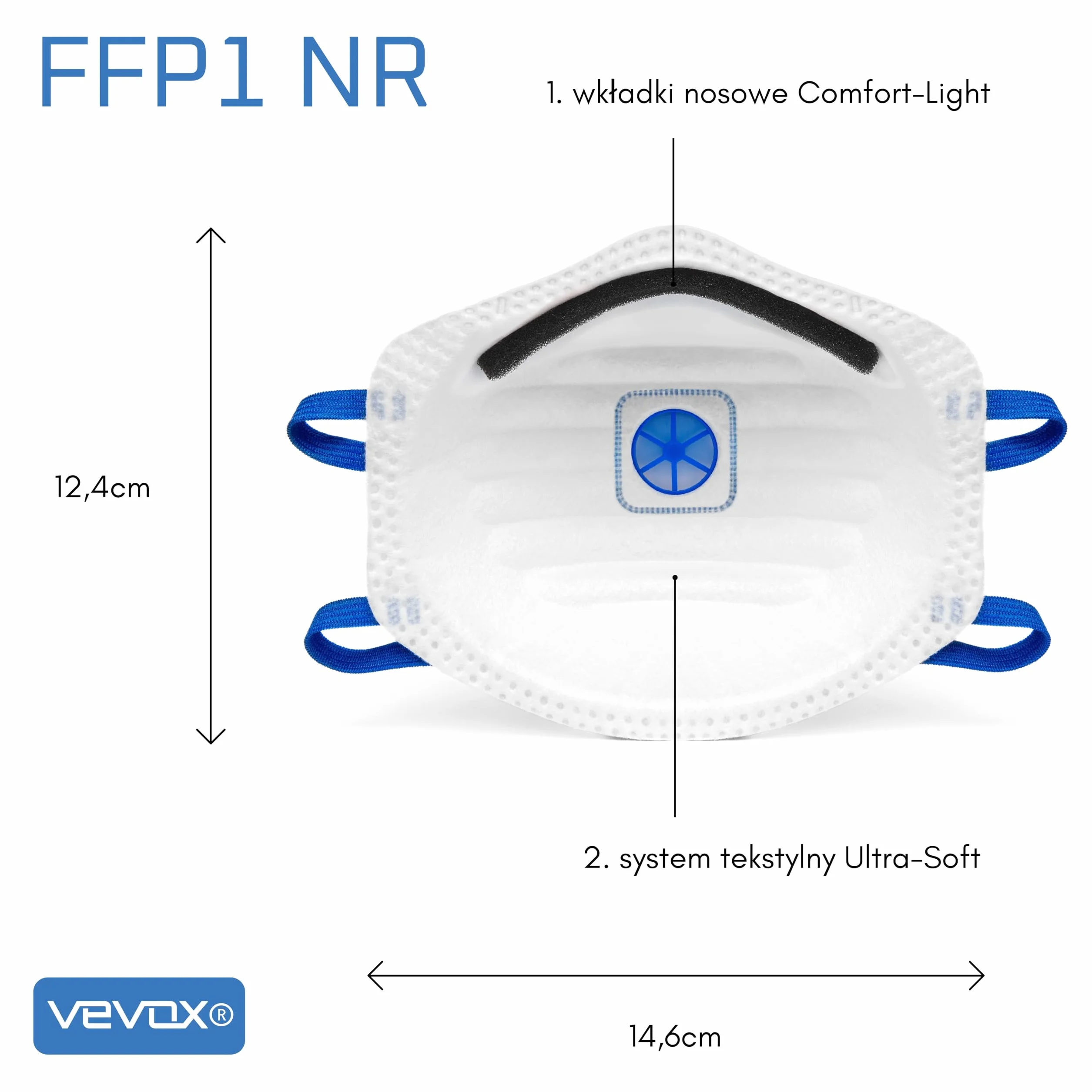 VEVOX® Respirator FFP3, FFP2, FFP1, A1P2 lub ABEK1P2 - w zestawach po 5, 10 lub 20 sztuk - Maska przeciwgazowa - - Maska malarska - Przemysłowa maska ochronna