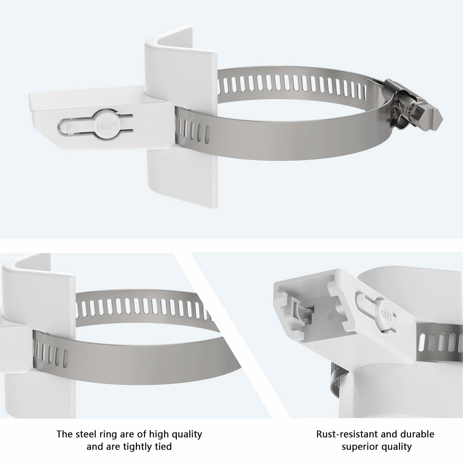 HOLACA Uchwyt do masztu Kompatybilny z eufy Security SoloCam S340/E30/E42, Uchwyt do masztu