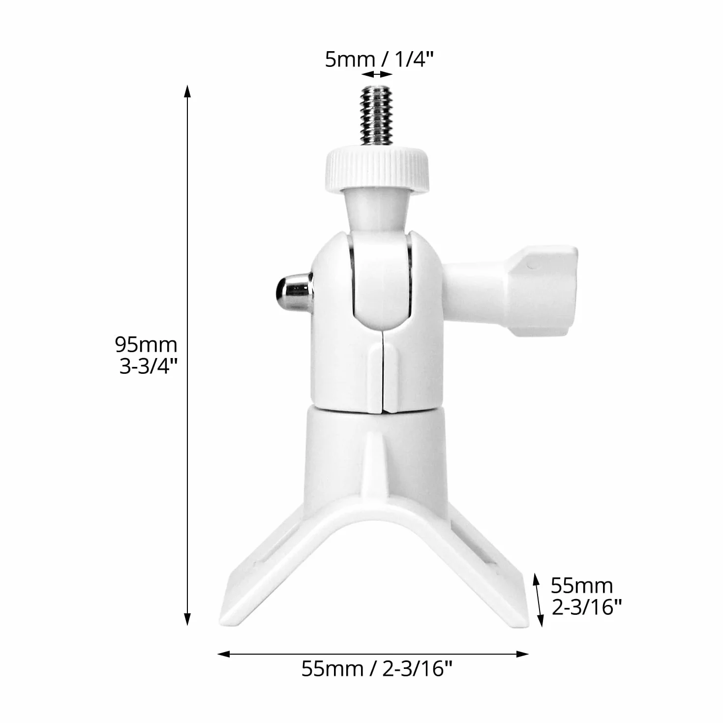 QWORK® Uniwersalny uchwyt do kamer bezpieczeństwa z 4 pętlami Ø50/100/150/200 mm, kompatybilny z aparatami Arlo/Wyze/Eufycam - biały