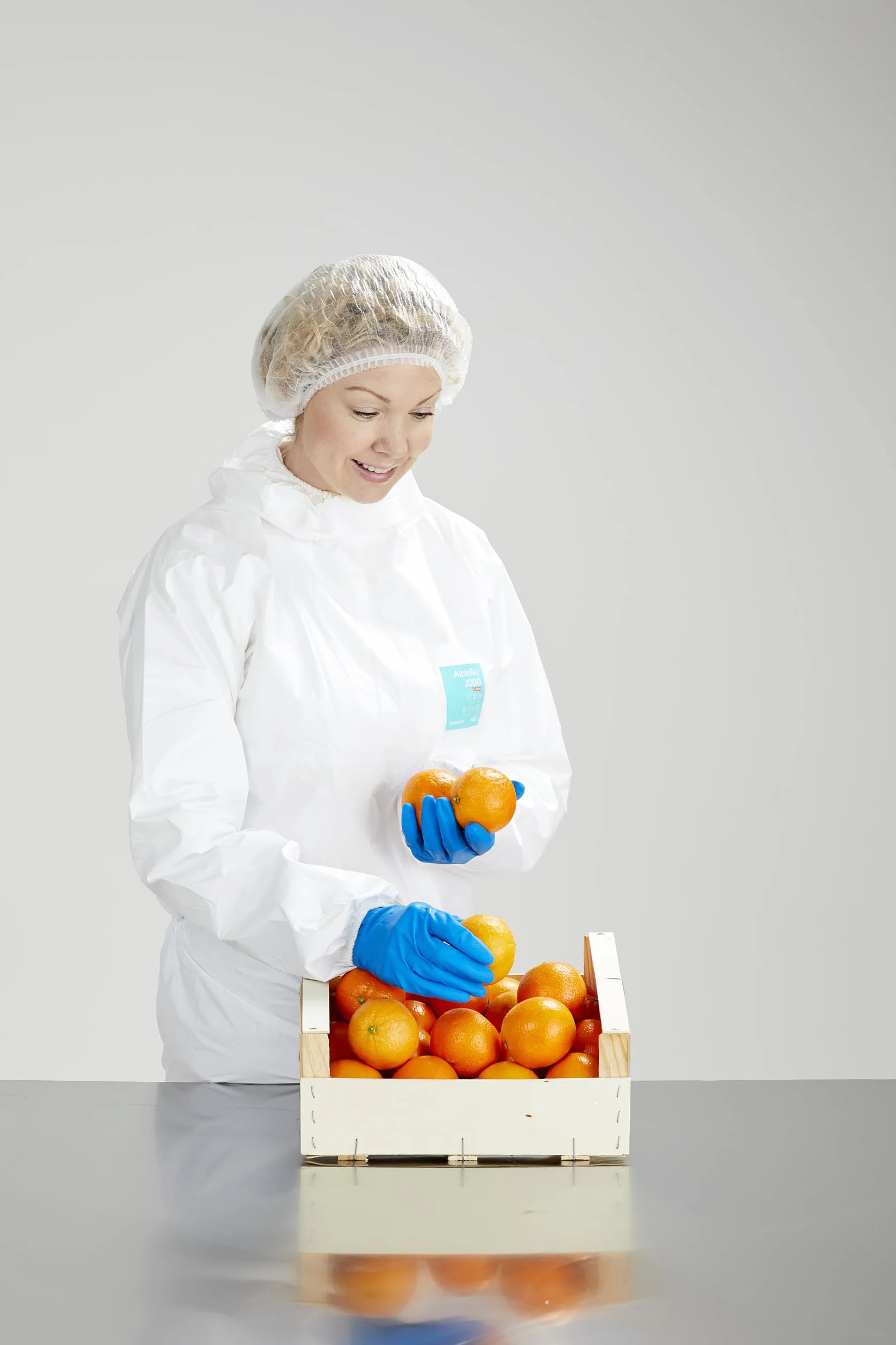 Ansell AlphaTec 37-310 Damskie I Męskie, Odporne Na Chemikalia, Cienkie Rękawice Nitrylowe, Ochrona Przed Rozpryskami, Przygotowanie Żywności, Silikon, Bez Lateksu, Wodoodporne, Niebieskie, L (12 Par)