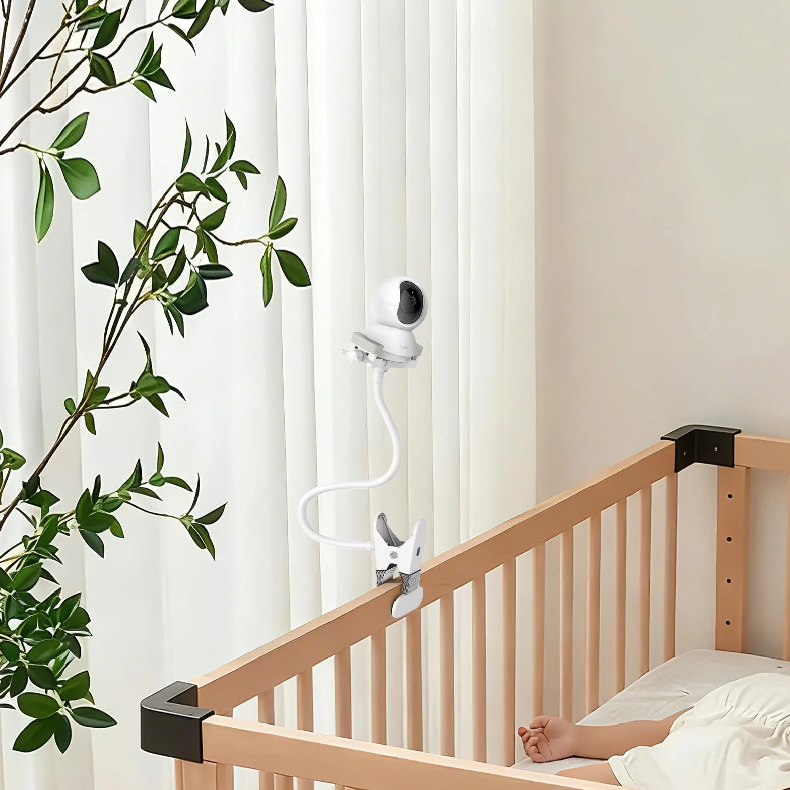 Elastyczny uchwyt na kamerę dla niemowląt do monitora GHB/HelloBaby, stojak na akcesoria do urządzeń VTech/Momcozy/Boifun/Babystar/ieGeek/Blemil/Jeeber/Philips, nadaje się do większości kamer 1/4"