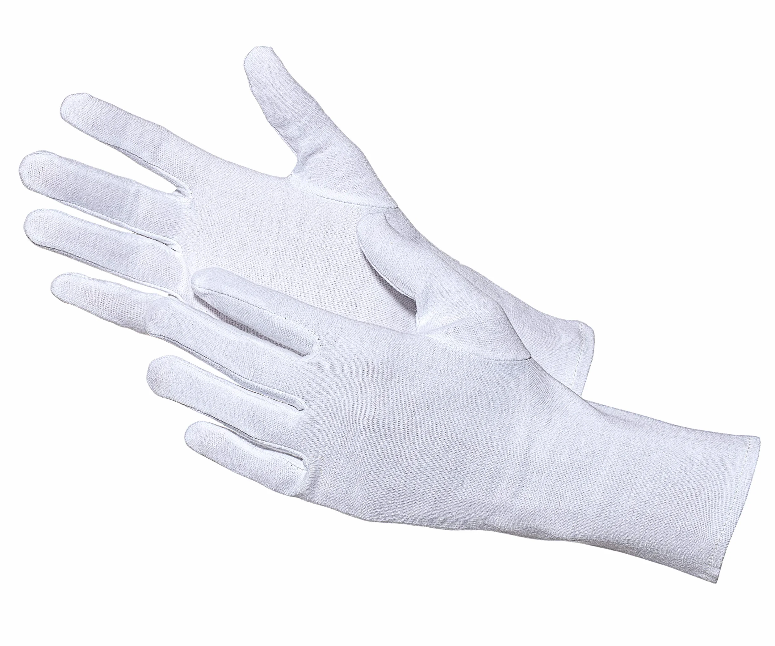 Rękawice bawełniane 12 par oekotex white light Gr. 10