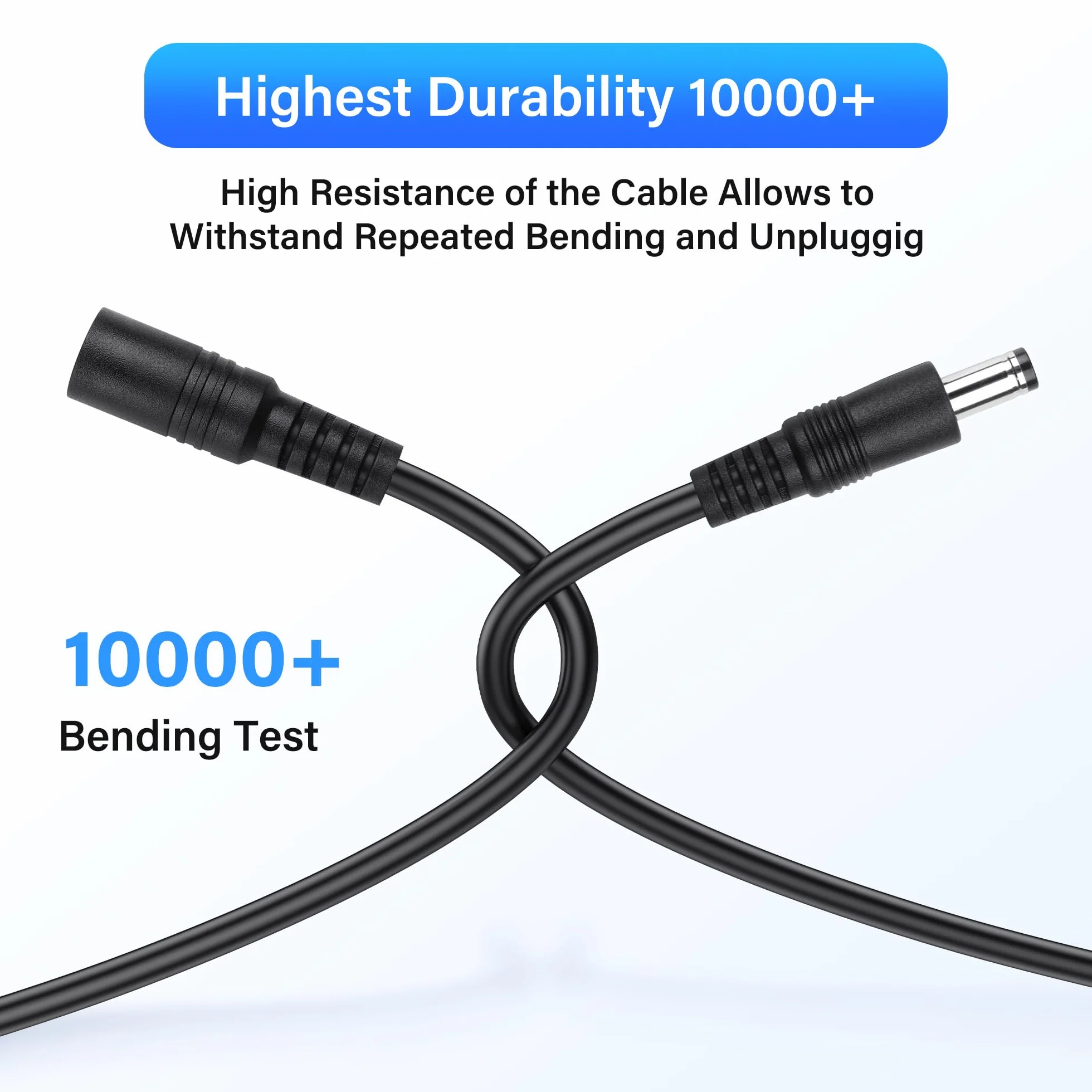 Kabel rozdzielający Y DC 5,5 x 2,1 mm 1 do 2-drożny kabel rozdzielający 1 wtyczka do 1 wtyczki i 1 gniazda, do kamer CCTV DVR, paski świetlne LED 30 cm (2 sztuki)