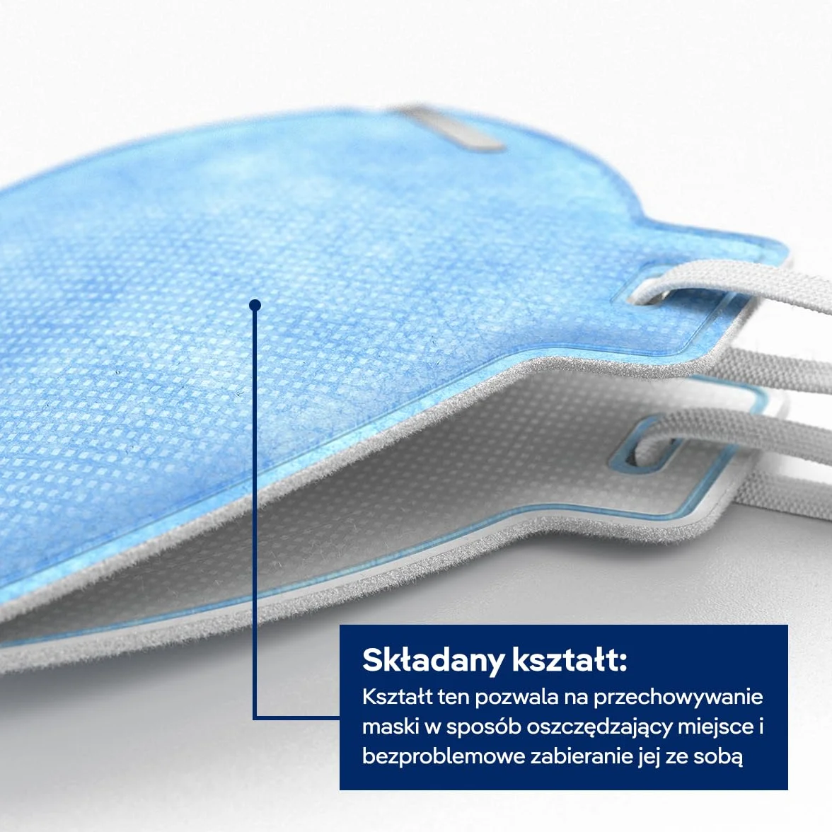 Dräger X-plore 1720 FFP2 NR D maska przeciwpyłowa, rozmiar uniwersalny, niebieski/biały, 3 sztuki