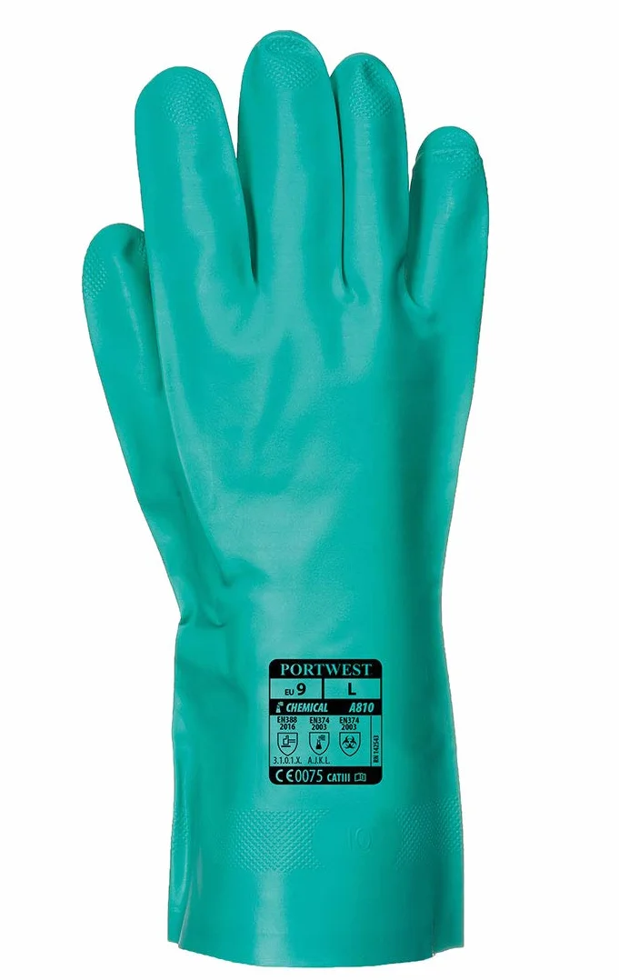 Portwest A810 Nitrosafe Chemikaliami Chroniaca Przed Rekawica, Regularny, Rozmiar 2XL, Zielony