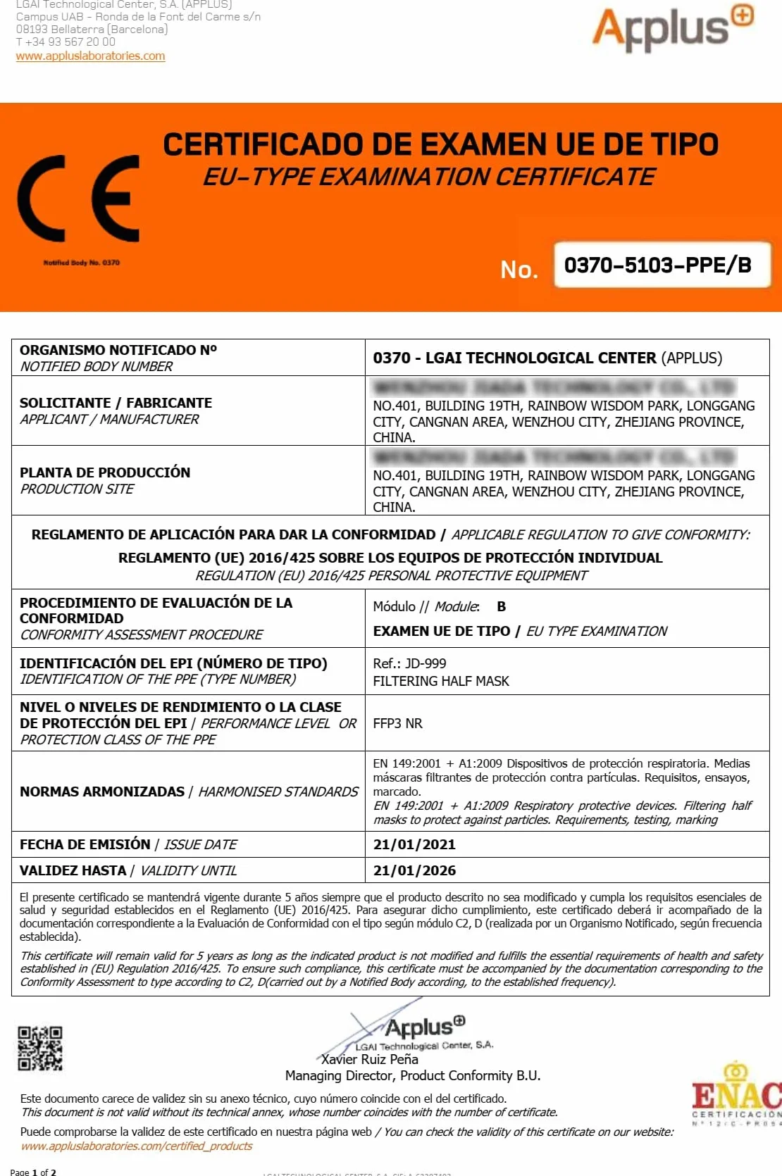20 szt. Maska FFP3 z 7 warstwami, Homologowana CE | Wysoka Ochrona >99% | Opakowanie Indywidualne, Jednorazowa, rozmiar dla Dorosłych, bez Zaworu, kolor Biały