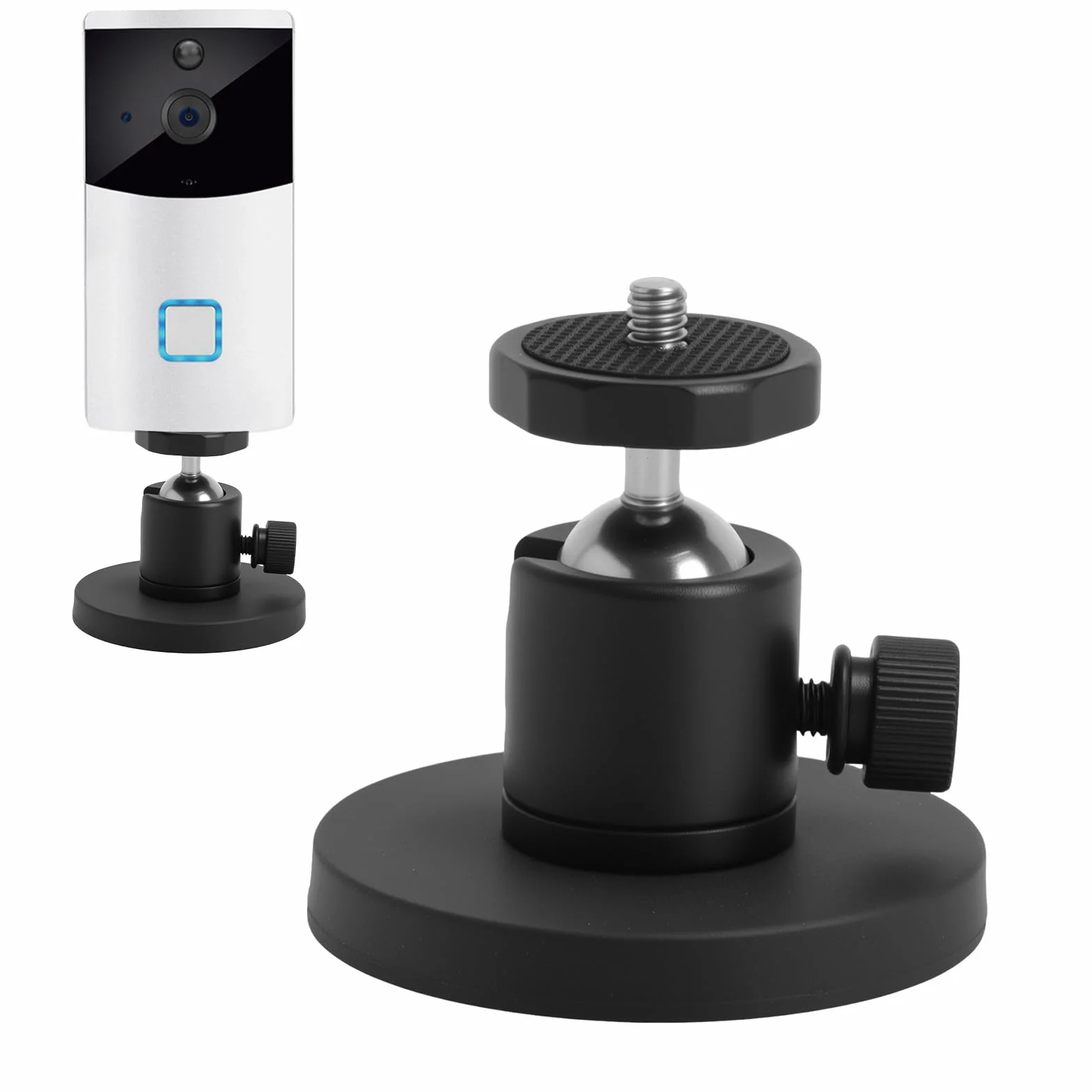 Magnetyczny uchwyt ścienny kompatybilny z Ring Stick Up Cam/Pro/Plus/2/3/kamera outdoorowa/Eufy/Arlo, kamera monitorująca, 15 kg, duża siła magnetyczna 360°, regulowana kamera, uchwyt ścienny bez