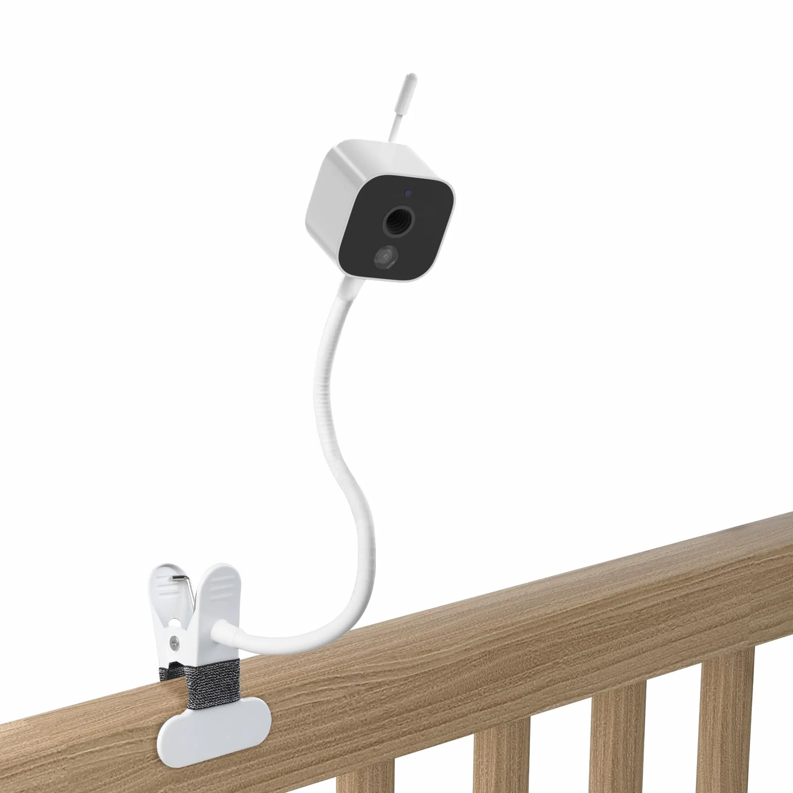 HOLACA Uniwersalny uchwyt do monitorowania niemowląt Arlo, GHB, HelloBaby, ieGeek, Momcozy, Motorola i + (1/10.2 cm) beznarzędziowy i bezśladowy klips montażowy biały