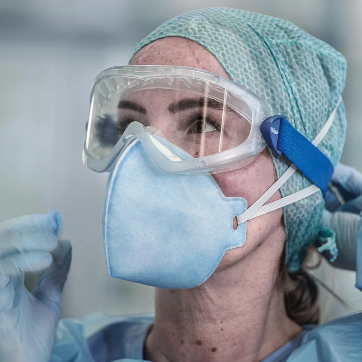Dräger X-plore 1720 FFP2 NR D maska przeciwpyłowa, rozmiar uniwersalny, niebieski/biały, 3 sztuki