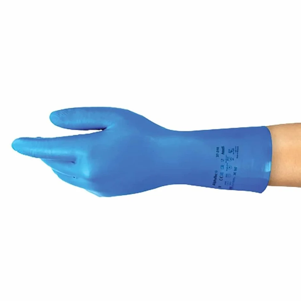 Ansell AlphaTec 79-700 rękawice chroniące przed chemikaliami, uniwersalne rękawice robocze, odporne na działanie środków chemicznych, do kontaktu z żywnością, technologia Aquadri, bez lateksu, rozmiar