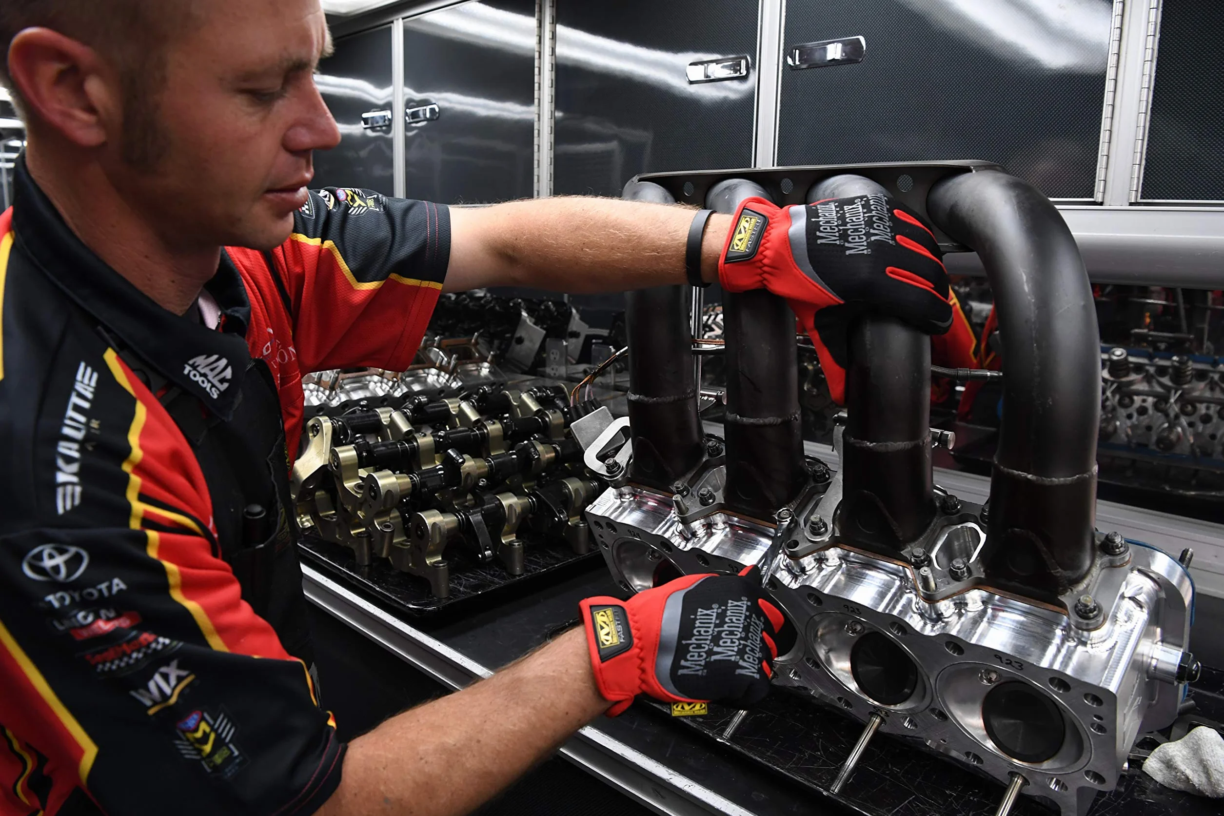 Mechanix Wear Rękawice robocze FastFit (duże, czerwone)