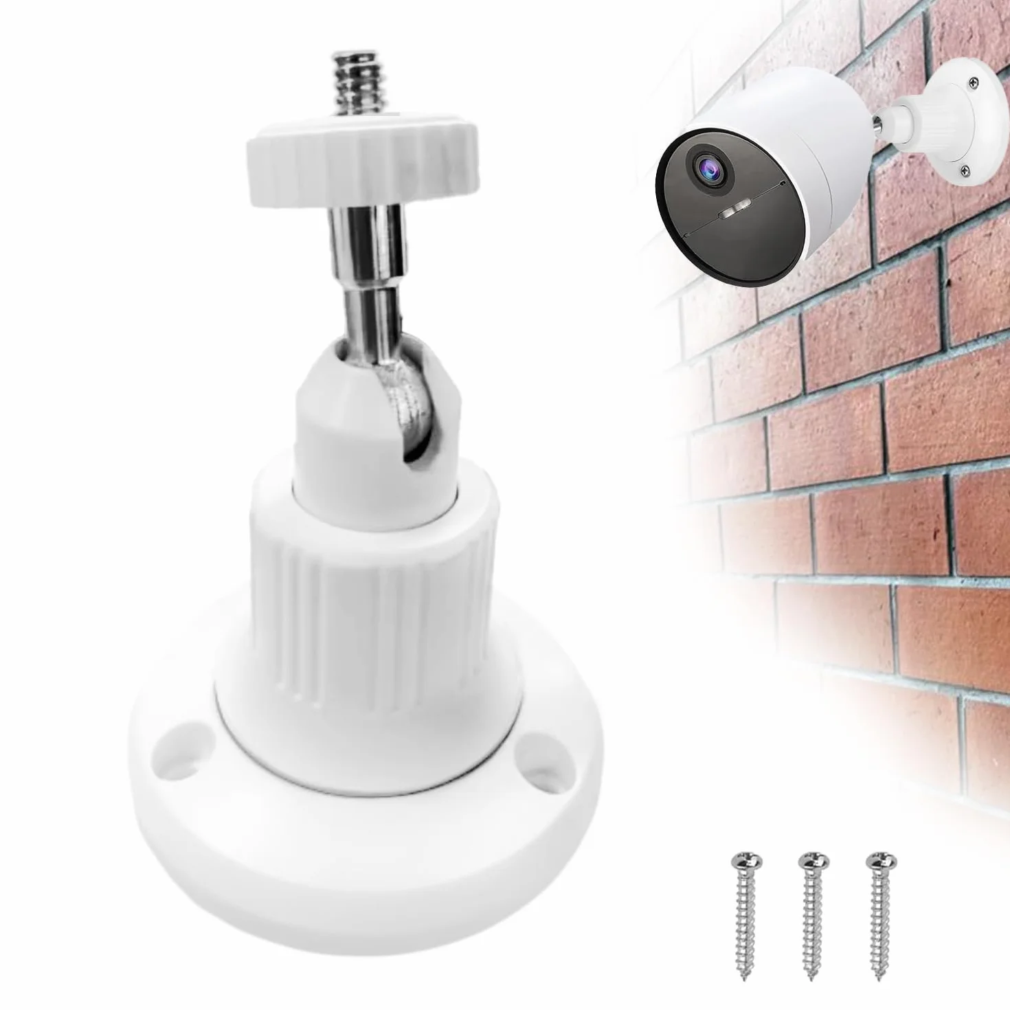 Uniwersalny magnetyczny uchwyt na kamerę – kompatybilny z eufy, Arlo, ieGeek,Ring Stick Up Cam i każdą kamerą z otworem na śrubę 1/4 cala – nie wymaga wiercenia