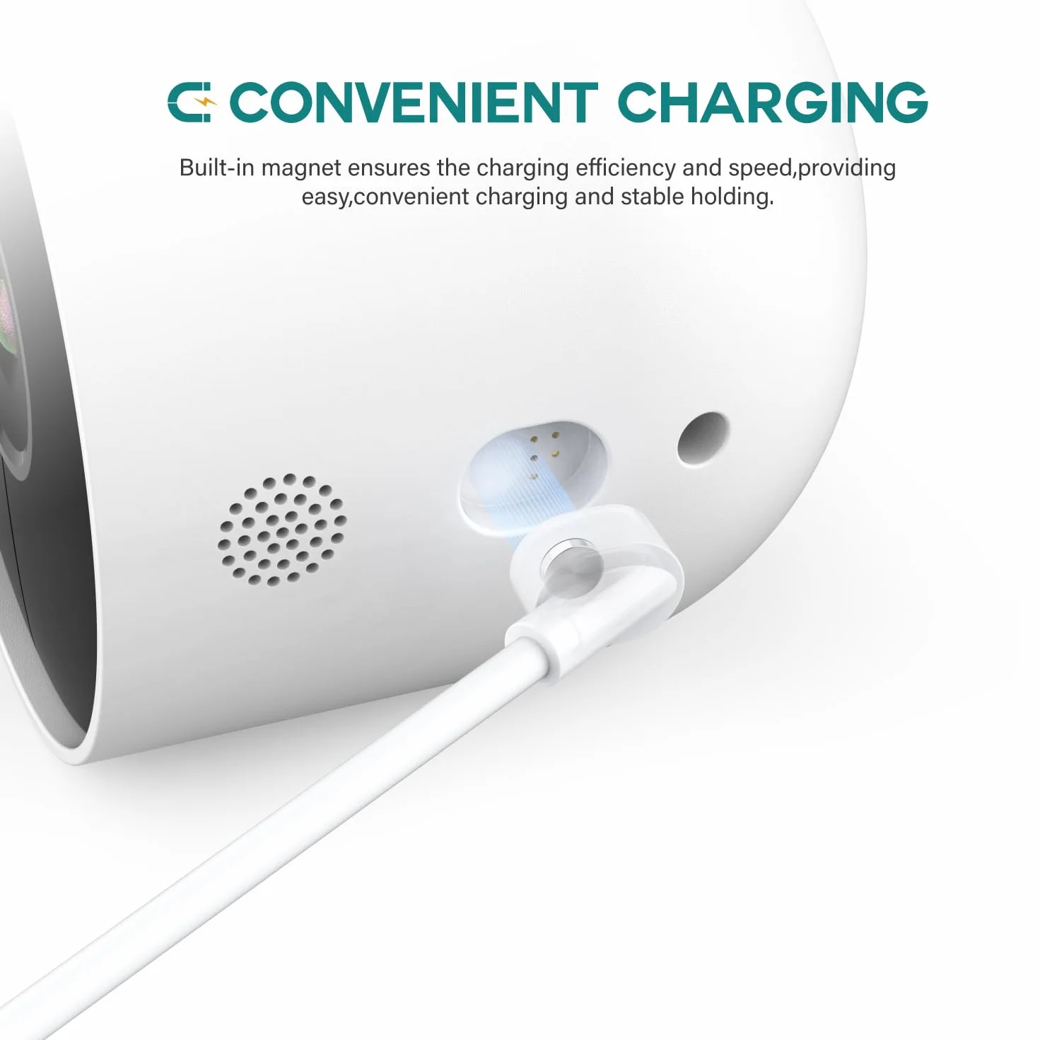 TUSITA Ładowarka Kompatybilny z Google Nest Cam 1M - Magnetyczny Kabel Ładujący, 2 Sztuki