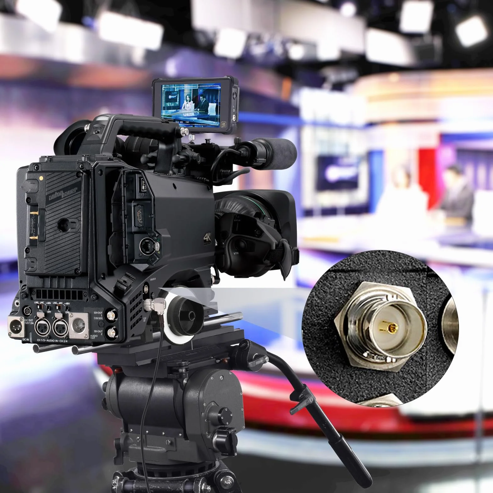 Superbat BNC kabel SDI 1 m 2 szt. Belden 1855A 75omów wtyczka kątowa do kamery 3G/6G/HD/4K konwerter monitora