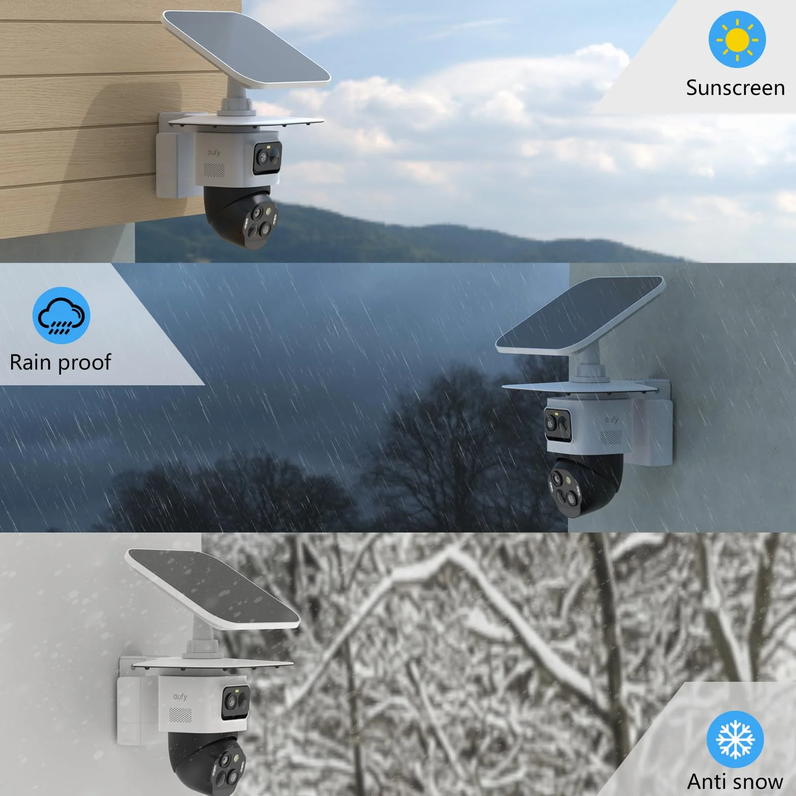 HOLACA Odporna na warunki atmosferyczne osłona kompatybilna z eufy Security eufyCam S4 (nie do S4 Max), akcesoria do kamer monitorujących zewnętrznych, osłona S4