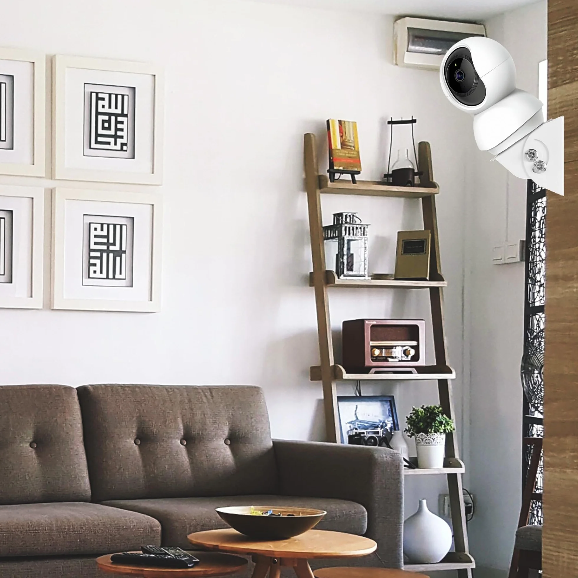 CHENNAN Regulowany metalowy uchwyt ścienny do kamery monitoringu i kamer CCTV, kompatybilny z kamerami Wyze Ring Ezviz Tapo (biały)