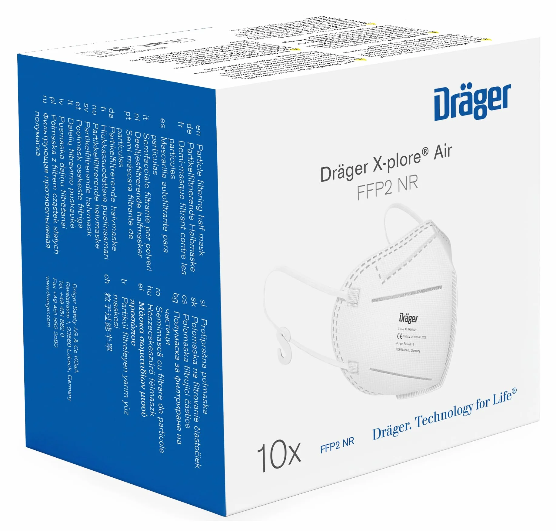 Dräger X-plore Air maska przeciwpyłowa, 10/20 sztuk, maska ochronna FFP2