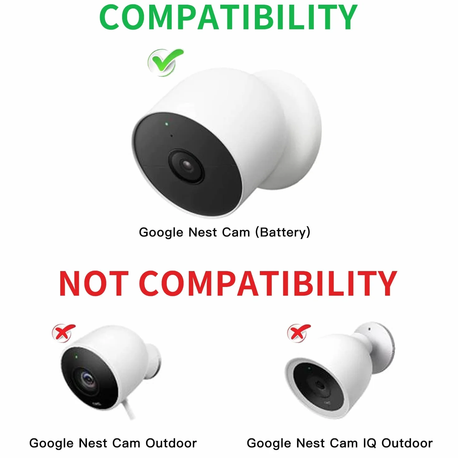 Kabel zasilający 17 stóp/5,2 m, 26,2 stopy / 8 m, 34 stopy, 10,4 m, kompatybilny z kamerą Google Nest Cam (bateria), magnetyczny kabel ładujący do baterii Google Nest Cam do użytku wewnątrz i na