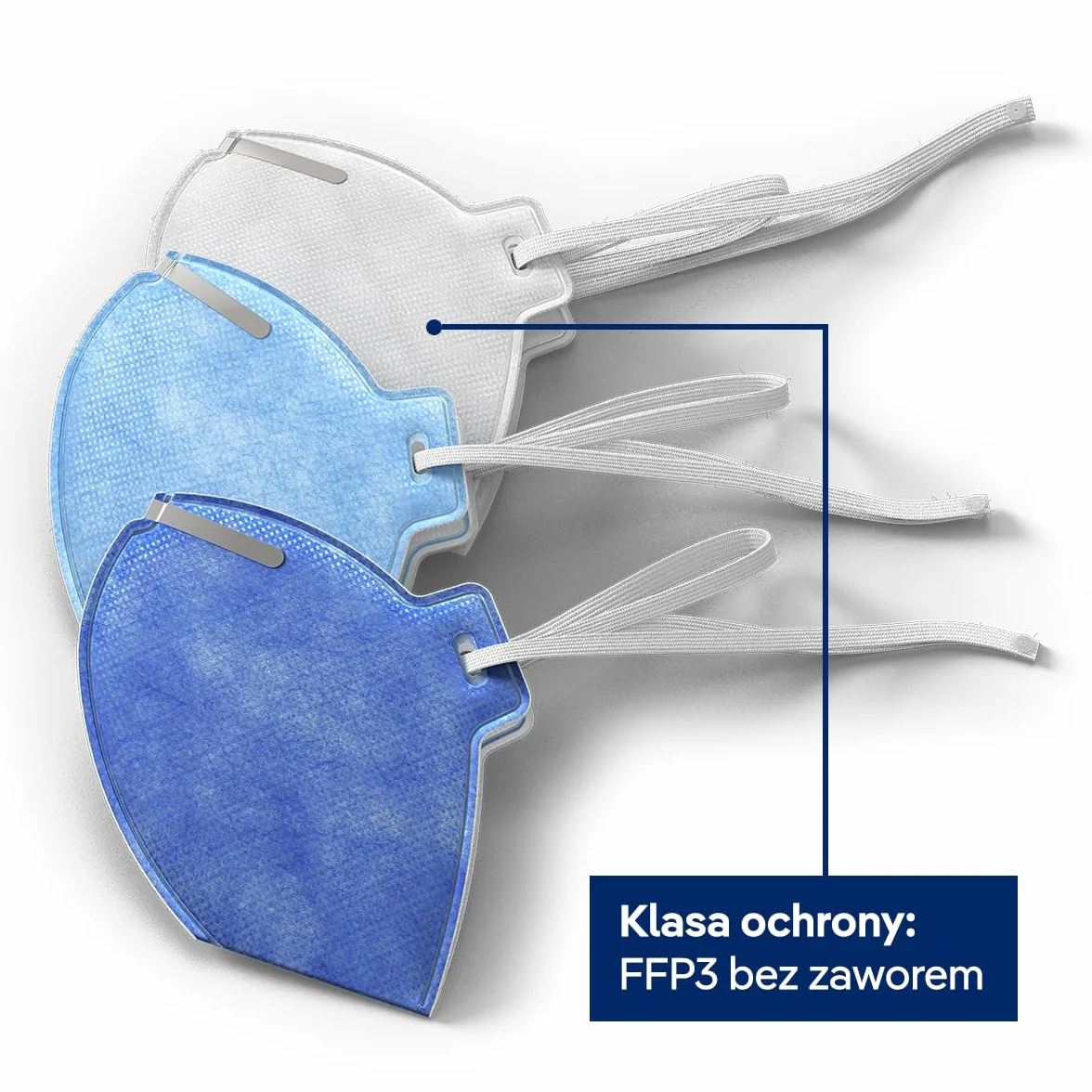 Dräger X-plore 1730 FFP3 maska NR D, ochrona ust, maska przeciwpyłowa, ochrona dróg oddechowych, maska FFP3, rozmiar uniwersalny, 3 sztuki w opakowaniu
