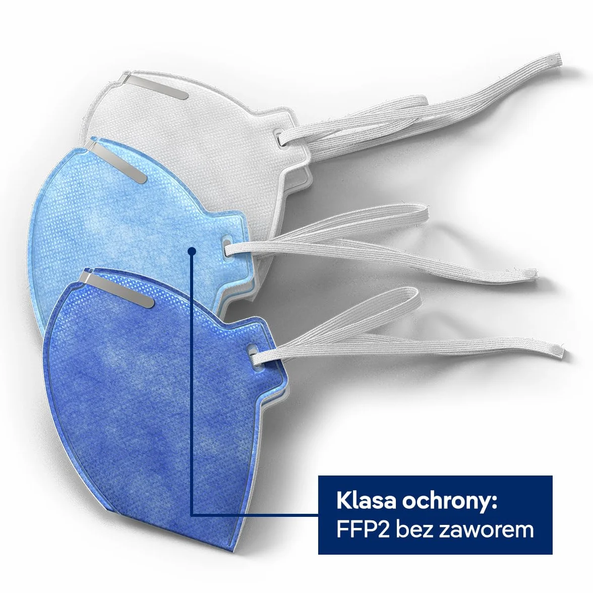 Dräger X-plore 1720 FFP2 NR D maska przeciwpyłowa, rozmiar uniwersalny, niebieski/biały, 3 sztuki