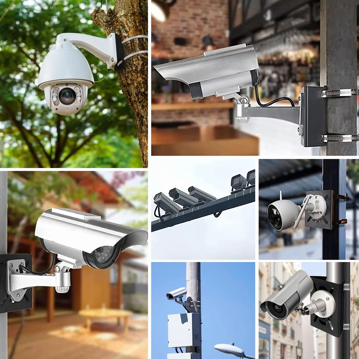 Uchwyt na maszt do kamery monitoringu z 2 regulowanymi zaciskami, uchwyt narożny, uchwyt na pręt, stal nierdzewna, pionowy uchwyt masztu do kamer CCTV, kamer IP, kolektorów słonecznych, czarny