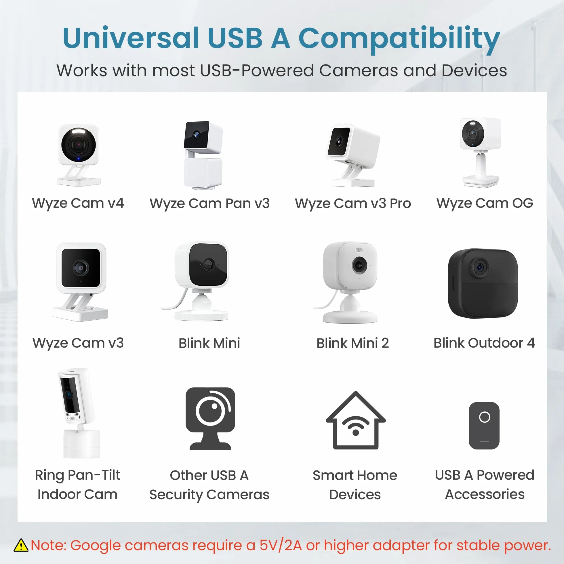 Itramax Płaski Kabel Przedłużający USB 10FT 2Pack,Kompatybilny z Ring Cam,Google Nest,WYZE Cam V4 V3 V2 OG,Blink 4th Gen,Xt,Mini 2,Wodoodporny Przewód Zasilający Do Kamer Zewnętrznych I Monitoringu
