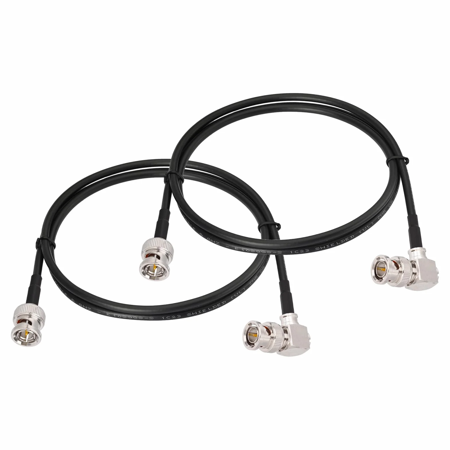 Superbat BNC kabel SDI 1 m 2 szt. Belden 1855A 75omów wtyczka kątowa do kamery 3G/6G/HD/4K konwerter monitora
