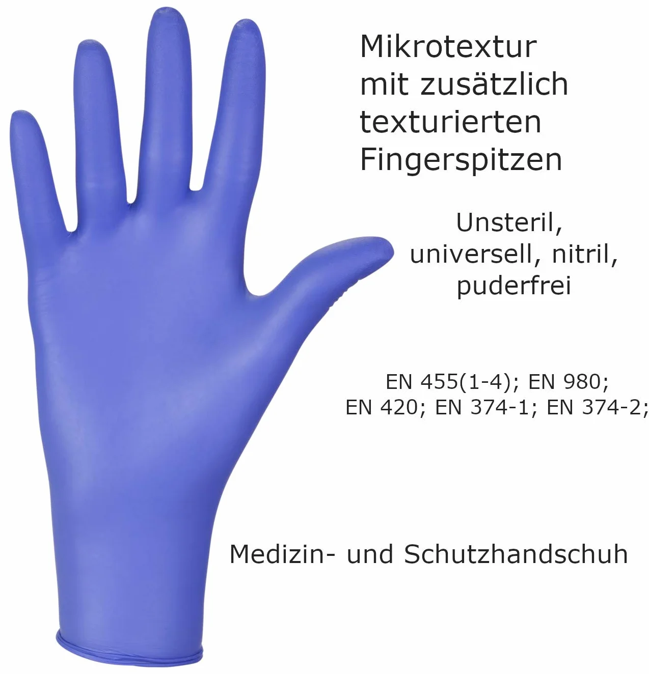 Mercator Rękawice nitrylowe NITRYLEX BASIC, bezpudrowe, niebieskie, rozmiar: S - 100 sztuk