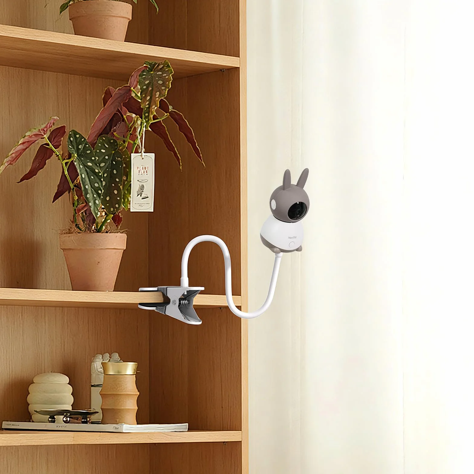 Elastyczny uchwyt na kamerę dla niemowląt do monitora GHB/HelloBaby, stojak na akcesoria do urządzeń VTech/Momcozy/Boifun/Babystar/ieGeek/Blemil/Jeeber/Philips, nadaje się do większości kamer 1/4"