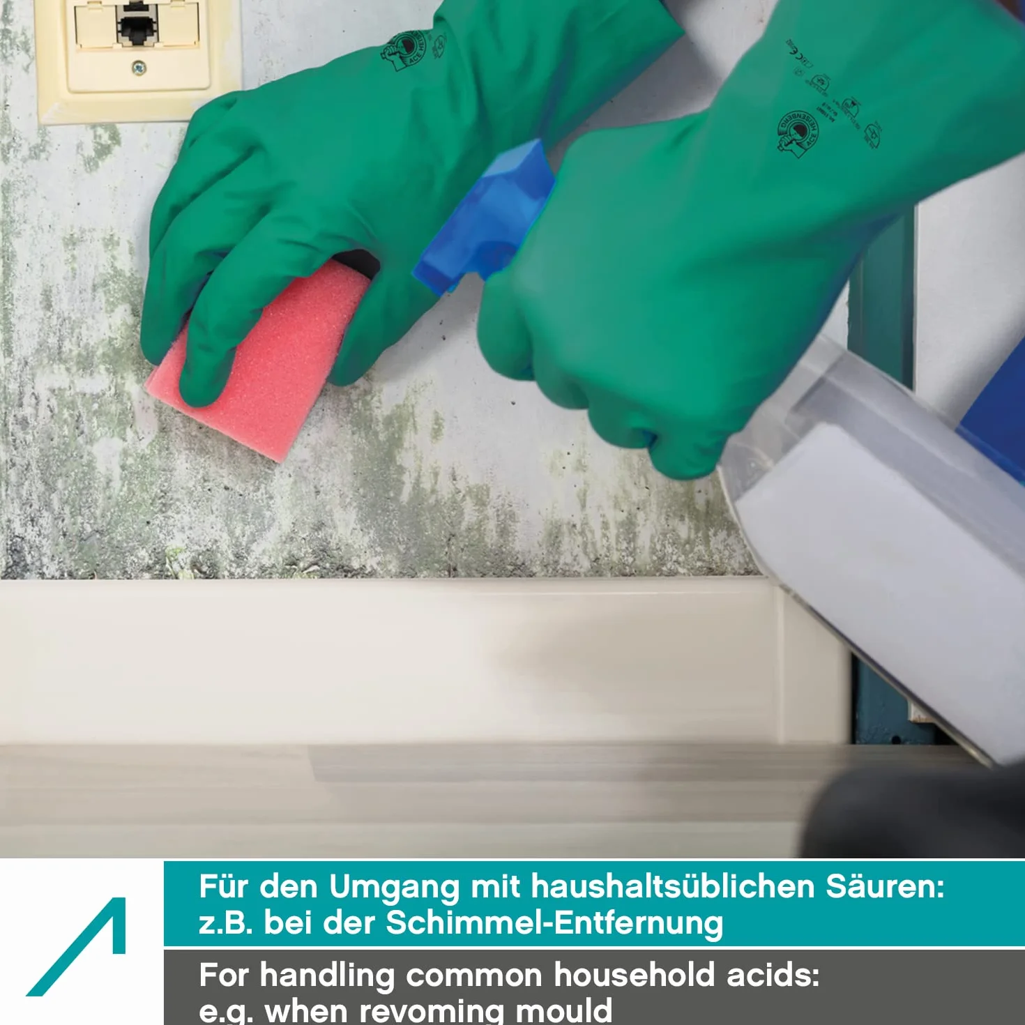 ACE Heisenberg rękawice nitrylowe - 3 pary - odporne na chemikalia do prac domowych i przemysłowych - bezlateksowe, wodoodporne, do czyszczenia i mycia naczyń - EN 388/374-1/374-5 - L
