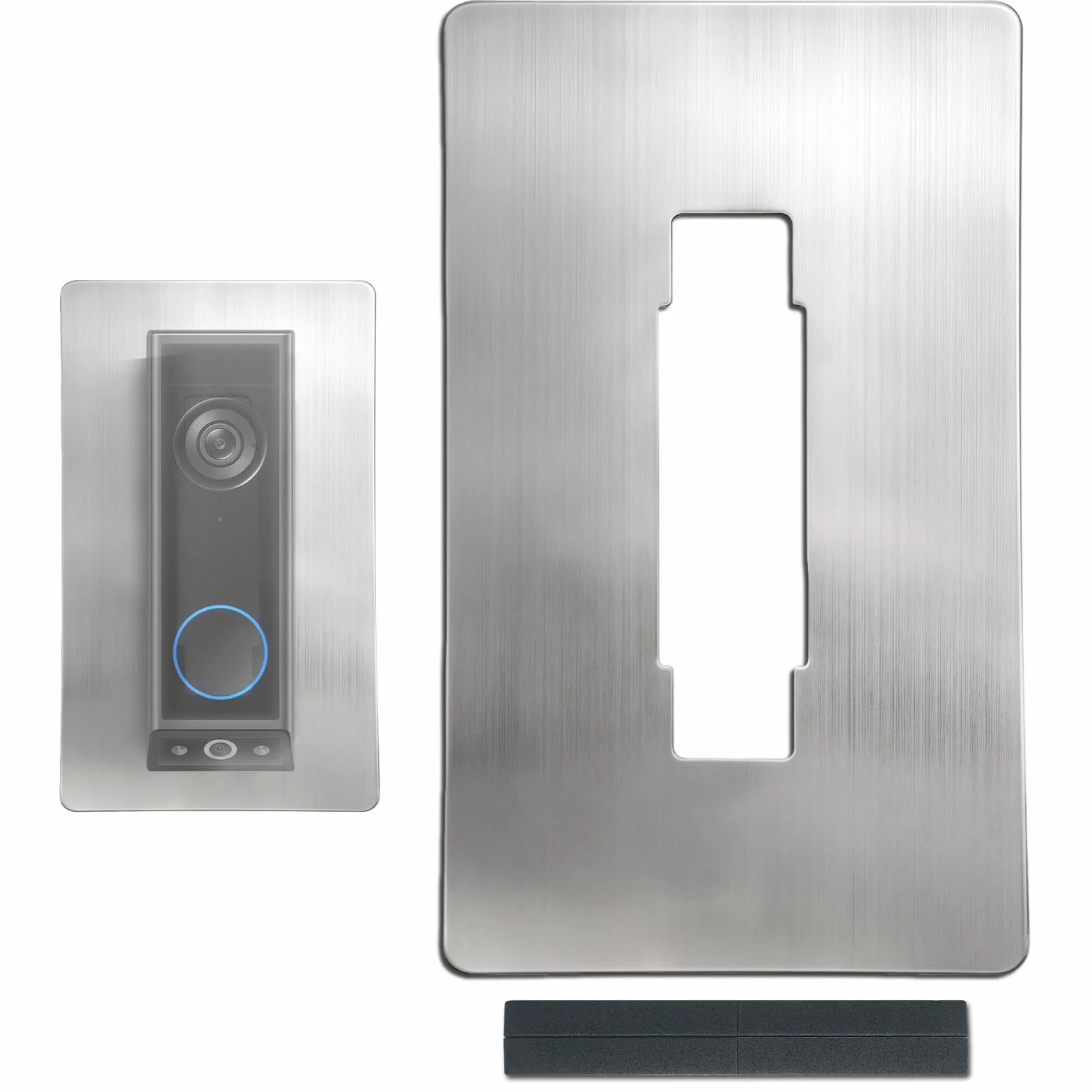 Osłona ze stali nierdzewnej do Eufy Video Doorbell E340 – płyta ścienna nadaje się do dzwonka do Eufy E340, S330, 2K HD, C31, C30, uchwyt do drzwi wejściowych, osłona ścienna do dzwonka do