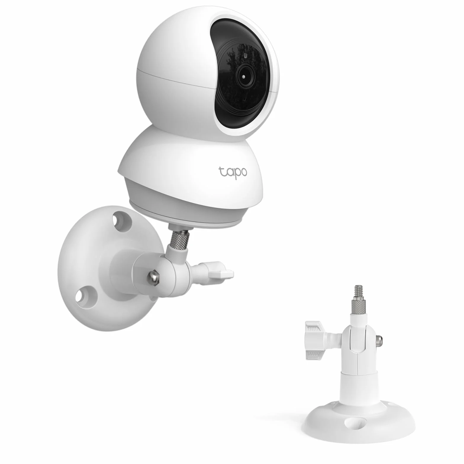 HOLACA Uchwyt ścienny kompatybilny z TP-Link Tapo C200 / C210 / C220 / C201 / C202 / C211 / C212 / C222 / C230 WLAN kamera monitorująca do użytku wewnętrznego, kolor biały, 1 sztuka