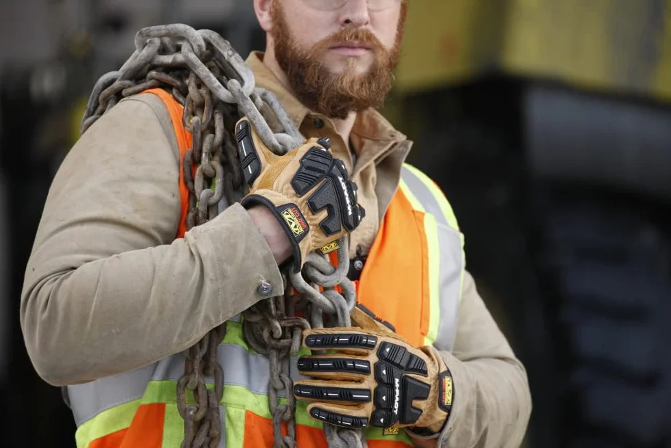 Mechanix Wear: Durahide M-Pact Driver F9-360 skórzane rękawice robocze: dookoła A9 odporność na przecięcie, odporność na ścieranie, ochrona przed uderzeniami (XL, brązowe)