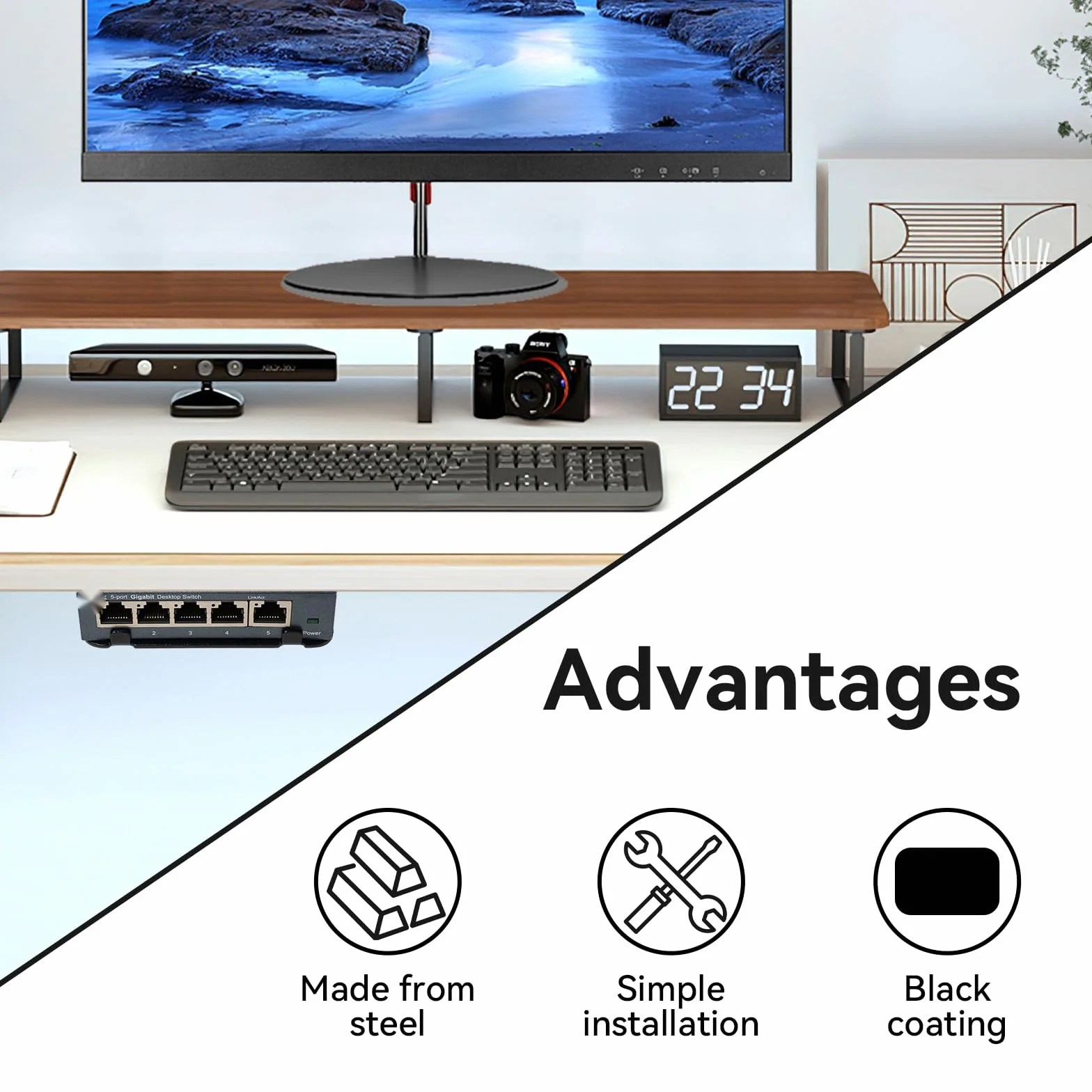 shimar Metalowy uchwyt ścienny kompatybilny z TP Network Switch uchwyt do TL-SG105 TL-SG1005P TL-SG105 TL-SG105S-M2 TL-SG105E