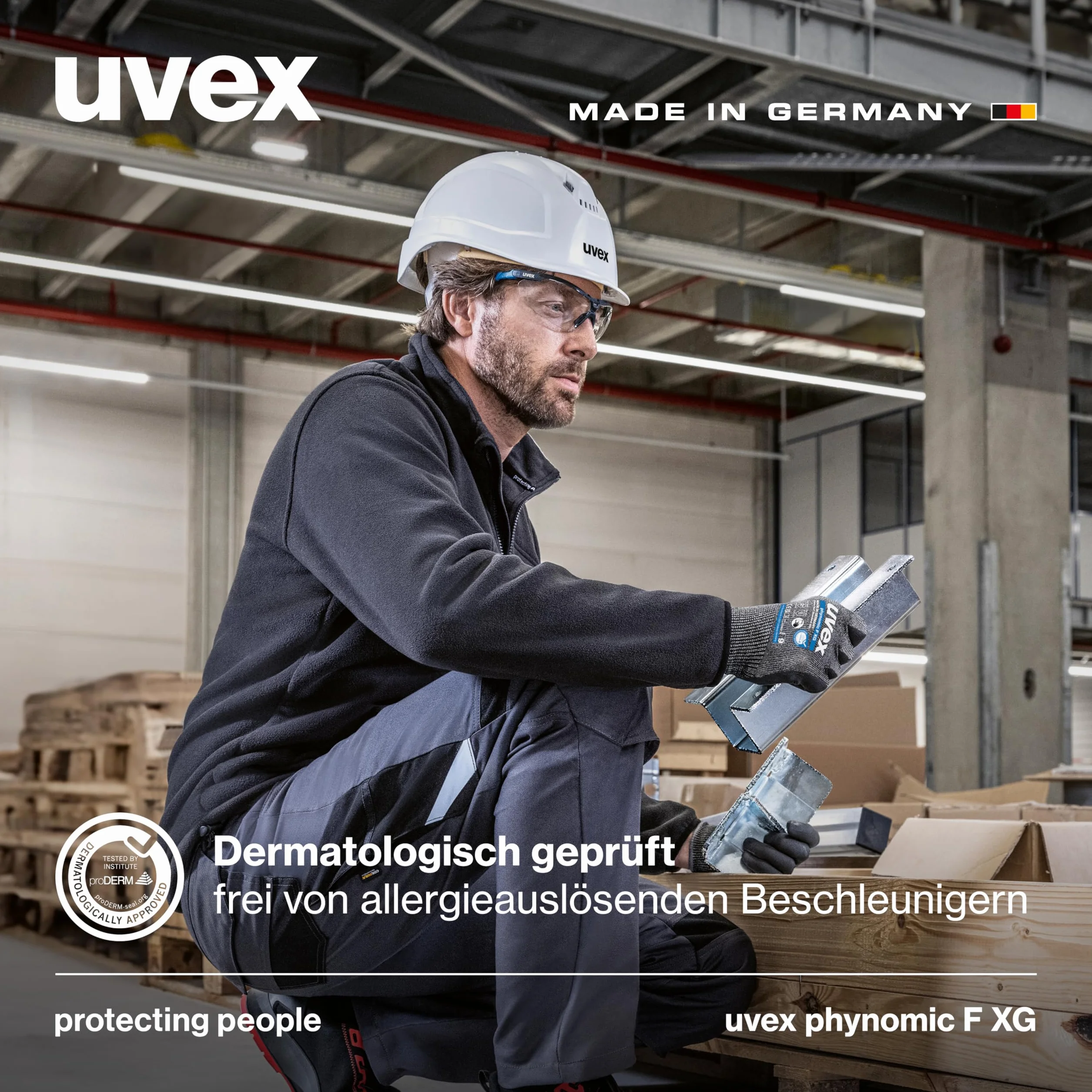 Uvex phynomic F XG, 1 para rękawic ochronnych przed przecięciem – do wilgotnych i tłustych obszarów – delikatne i odporne na ścieranie – czarne