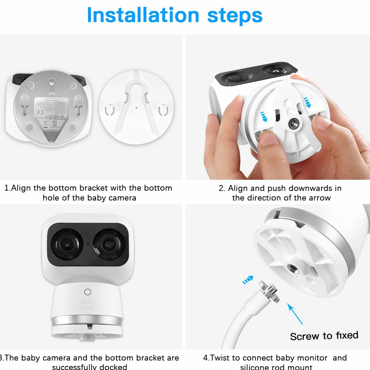 HOLACA Uchwyt na kamerę do eufy Security Indoor Cam S350 (nakładany stojak)