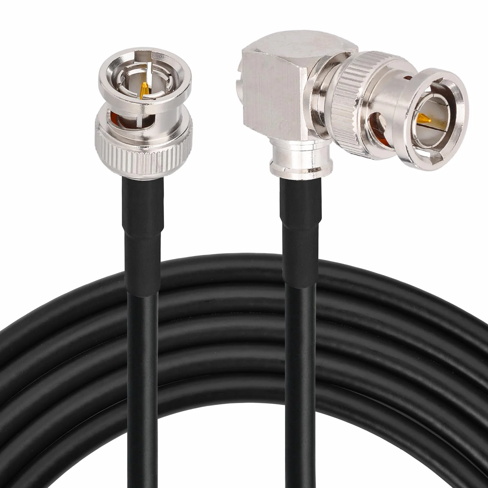 Superbat BNC kabel SDI 1 m 2 szt. Belden 1855A 75omów wtyczka kątowa do kamery 3G/6G/HD/4K konwerter monitora