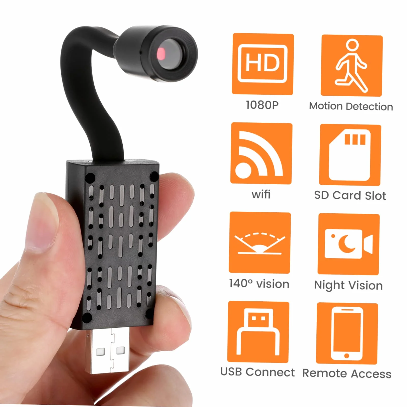 Kamera Bezpieczeństwa z Nocnym Wizorem i Zdalnym Monitorowaniem Inteligentna Kamera Do Domu z Szerokim Kątem Widzenia Zasilana Usb Kamery Do Użytku Wewnętrznego