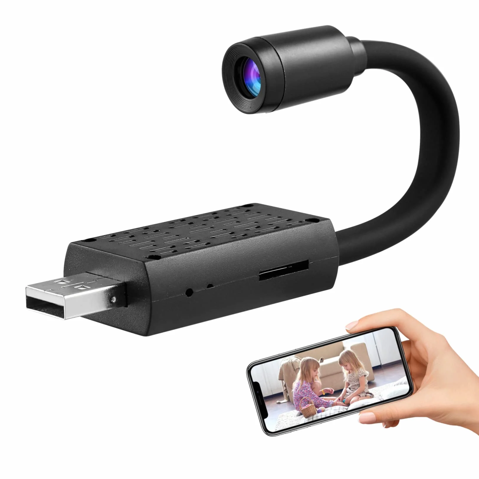 Kamera Bezpieczeństwa z Nocnym Wizorem i Zdalnym Monitorowaniem Inteligentna Kamera Do Domu z Szerokim Kątem Widzenia Zasilana Usb Kamery Do Użytku Wewnętrznego